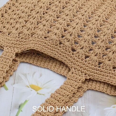 Teeyee Boho Crochet Summer Handbag Handmade Cotton Rope Conttle Counter Counter Count in Kuwait