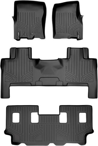 SMARTLINER Floor Mats 3 Row Liner Set Compatible with 2011-2017 Ford Expedition in Saudi Arabia