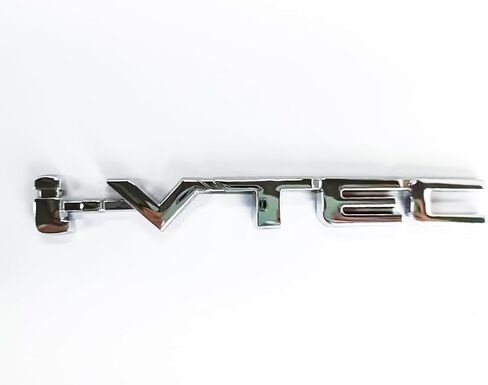 3D Raised Letters i-VTEC Emblem Metal with Adhesive Backing Replacement for Rear Emblem Automotive Decoration(Silver) in Saudi Arabia