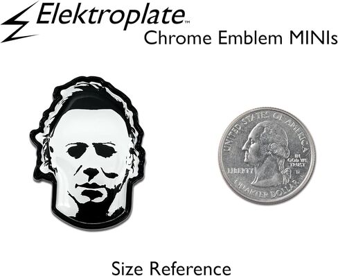 Elektroplate Officially Licensed Michael Myers Halloween Movie All Metal Emblem for Cars, Trucks, and All Auto | Universal Fit at 2.6" x 3.45"| Weatherproof in Saudi Arabia