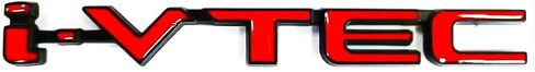 3D Raised Letters i-VTEC Emblem Metal with Adhesive Backing Replacement for Rear Emblem Automotive Decoration(Silver) in Saudi Arabia