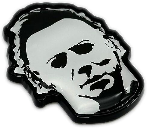 Elektroplate Officially Licensed Michael Myers Halloween Movie All Metal Emblem for Cars, Trucks, and All Auto | Universal Fit at 2.6" x 3.45"| Weatherproof in Saudi Arabia
