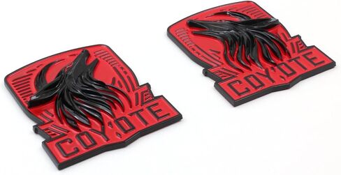 Pair Custom Dark Horse Style Coyote Emblems Door Left Right 3D Badge Compatible with 2011-2024+ Mustang F150,Universal Car Vehicle, Truck, Motorcycle (Chrome Black) in Saudi Arabia