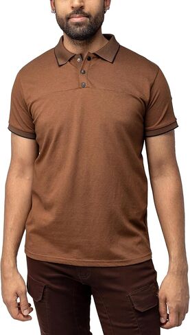 X RAY Men's Polo Shirts Short Sleeve, Performance Cotton Pieced Pique Tipped Golf Polos for Men in Kuwait