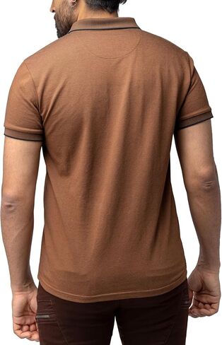 X RAY Men's Polo Shirts Short Sleeve, Performance Cotton Pieced Pique Tipped Golf Polos for Men in Kuwait