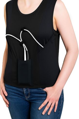 LVAD Women Tank Top for HeartMate | Ultrathin Spandex Mesh Fabric | Designed for Comfort & Safety in Kuwait