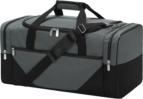 Gym Bag Sport Duffle Bag for Men - 21 in Weekender Travel Bag with Trolley Sleeve (Black) in Saudi Arabia