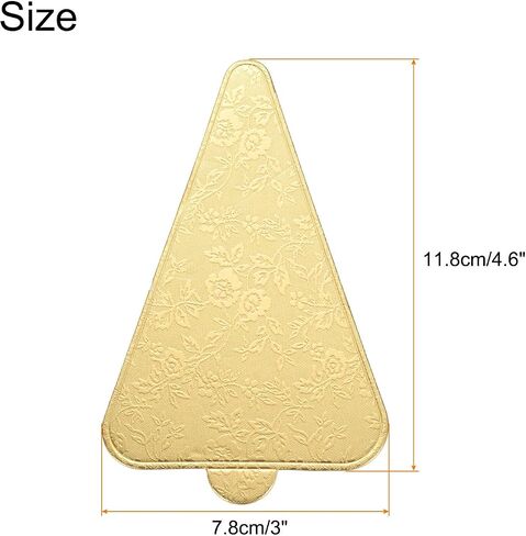 uxcell 100pcs Mini Cake Boards, Mousse Cake Cardboards Triangle Cake Bases Plates Cupcake Dessert Displays Base Tray for Cupcakes, Cakes, Pastries, Dessert Base - Grease Proof (White) in Saudi Arabia