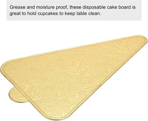 uxcell 100pcs Mini Cake Boards, Mousse Cake Cardboards Triangle Cake Bases Plates Cupcake Dessert Displays Base Tray for Cupcakes, Cakes, Pastries, Dessert Base - Grease Proof (White) in Saudi Arabia