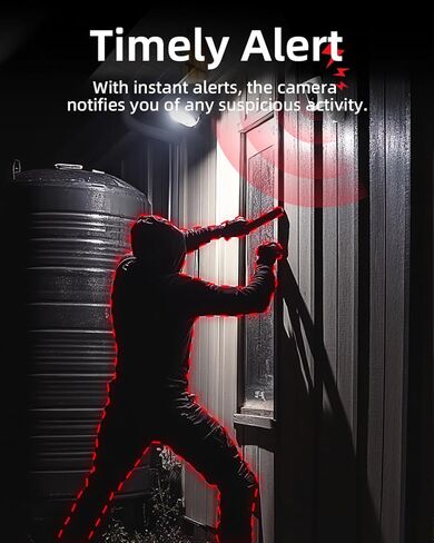 virtavo VistaFlask 2K Security Cameras Wireless Outdoor, Battery Powered, AI Motion Detection, for Home Security, Starlight Lens for Colorful Night Vision, 2-Way Audio, Cloud/SD Storage 4pack in Kuwait