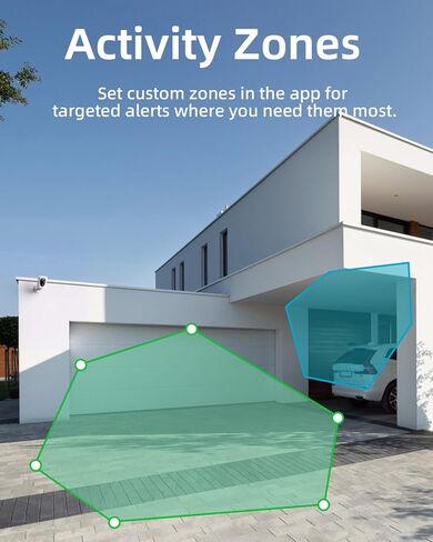 virtavo VistaFlask 2K Security Cameras Wireless Outdoor, Battery Powered, AI Motion Detection, for Home Security, Starlight Lens for Colorful Night Vision, 2-Way Audio, Cloud/SD Storage 4pack in Kuwait