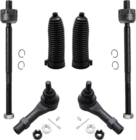 Detroit Axle - طقم RODS 6PC TIE FORD FORD Explorer Ranger Mazda B2300 B2500 B3000 B4000 Mercury Mountainseer ، 4 نهايات قضيب داخلي وخارجي 2 بديل أحذية 2 in Saudi Arabia