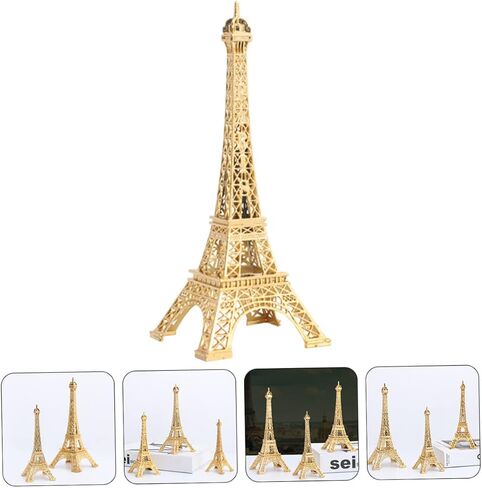 VICASKY 5.90 Inch Metal Eiffel Tower Statue – French Landmark Art Decor for Home, Living Room & Bedroom Centerpieces, Metal Craft Model ​​ in Saudi Arabia