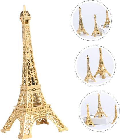 VICASKY 5.90 Inch Metal Eiffel Tower Statue – French Landmark Art Decor for Home, Living Room & Bedroom Centerpieces, Metal Craft Model ​​ in Saudi Arabia