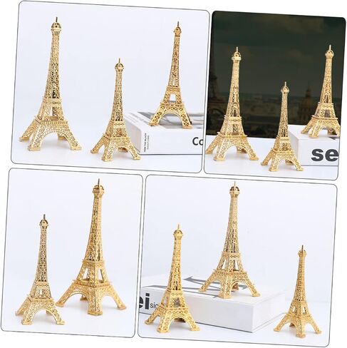 VICASKY 5.90 Inch Metal Eiffel Tower Statue – French Landmark Art Decor for Home, Living Room & Bedroom Centerpieces, Metal Craft Model ​​ in Saudi Arabia