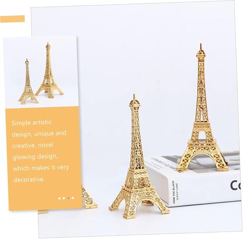 VICASKY 5.90 Inch Metal Eiffel Tower Statue – French Landmark Art Decor for Home, Living Room & Bedroom Centerpieces, Metal Craft Model ​​ in Saudi Arabia
