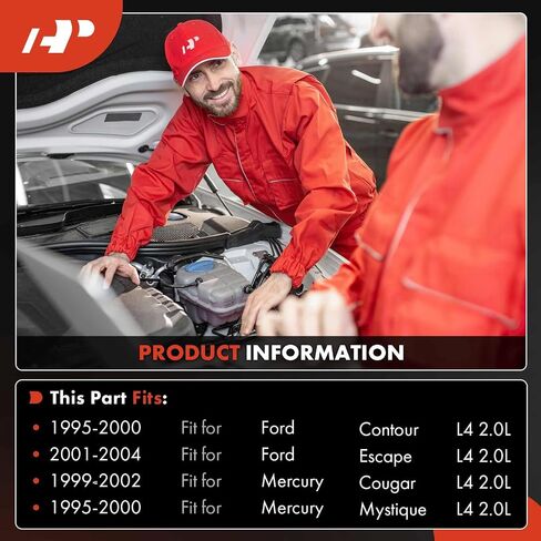 ضاغط A-Premium A/C AC مع قابض متوافق مع Ford Escape 2.0L 2001-2004 ، Contour 2.0L 1995-2000 & Mercury Cougar 2.0L 1999-2002 ، Mystique 2.0L 1995-2000 & Lincoln Continental 3.8L 1991-1994 in Kuwait