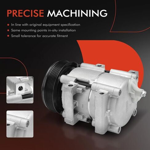 ضاغط A-Premium A/C AC مع قابض متوافق مع Ford Escape 2.0L 2001-2004 ، Contour 2.0L 1995-2000 & Mercury Cougar 2.0L 1999-2002 ، Mystique 2.0L 1995-2000 & Lincoln Continental 3.8L 1991-1994 in Kuwait