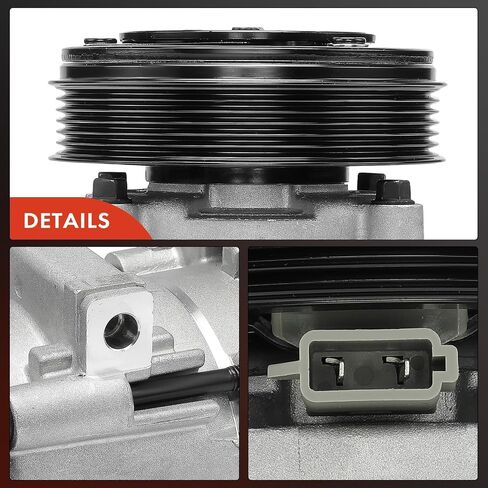 ضاغط A-Premium A/C AC مع قابض متوافق مع Ford Escape 2.0L 2001-2004 ، Contour 2.0L 1995-2000 & Mercury Cougar 2.0L 1999-2002 ، Mystique 2.0L 1995-2000 & Lincoln Continental 3.8L 1991-1994 in Kuwait