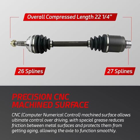 Anytek - Front Passenger Side CV Axle Half Shaft Assembly for 2002-2005 Honda Civic 2.0L Si SiR Models in Kuwait