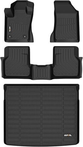 AIPOIL® Floor Mats & Cargo Liner Set for 2021-2024 2025 Chevy Chevrolet Trailblazer FWD (Only Fit Cargo in Upper Deck Position) All Weather Protection TPE Full Set Custom Car Mats Accessories - Black in Kuwait