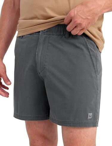 HUK Men's Next Level Camp 6" Performance Fishing Shorts, Lightweight, Quick-Dry, Elastic Waistband in Saudi Arabia
