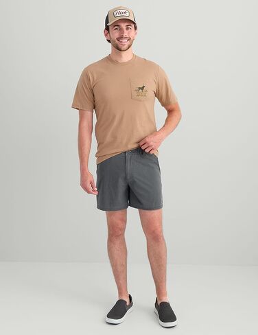 HUK Men's Next Level Camp 6" Performance Fishing Shorts, Lightweight, Quick-Dry, Elastic Waistband in Saudi Arabia
