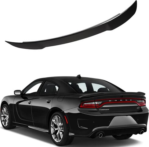 Spoiler Wing Compatible with 2015-2023 D0DGE Charger SRT Style Rear Trunk Spoiler Wing Gloss Black ABS in Saudi Arabia