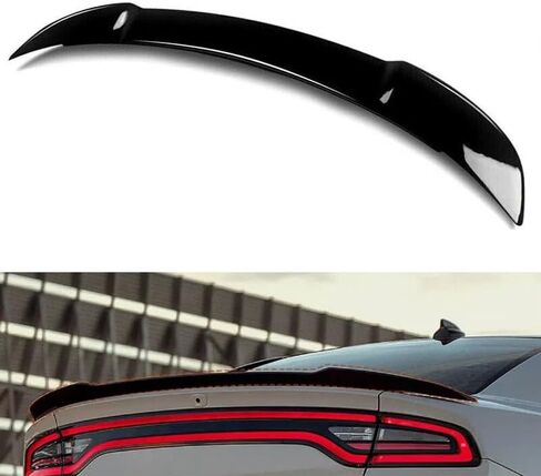 Spoiler Wing Compatible with 2015-2023 D0DGE Charger SRT Style Rear Trunk Spoiler Wing Gloss Black ABS in Saudi Arabia