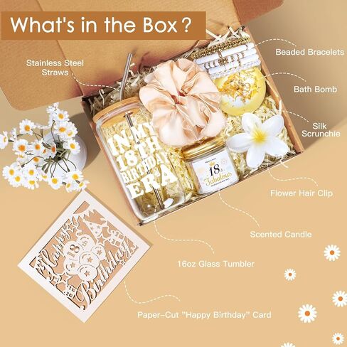 30th Birthday Gifts for Her, Unique 30 Year Old Birthday Gifts for Women, 30th Birthday Decorations for Her, Gifts for 30th Birthday Woman w/ 16oz Coffee Cup, Bracelet, Hair Clip, Birthday Card, 7PCS in Saudi Arabia