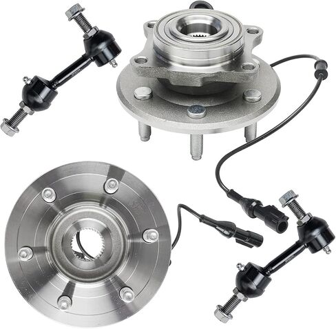 Detroit Axle - 4pc محمل العجلات الخلفية لمحاور Ford Expedition Lincoln Navigator 2003 2004 2005 ، 2 ، محمل عجلات 2 محاور التثبيت Sway Bar Links استبدال in Saudi Arabia