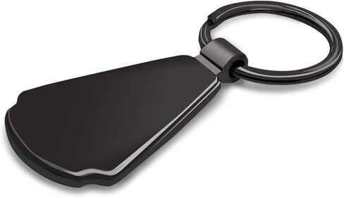 for Chevrolet Black Logo Real Black Carbon Fiber Metal Teardrop Key Chain Keychain, Official Licensed in Saudi Arabia