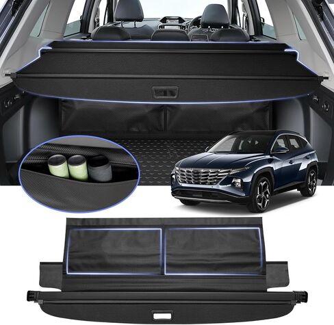 Extra Leather Pouch Cargo Cover for Lexus GX550 GX 550 2024 2025 Toyota Land Cruiser Trunk Cover Retractable Rear Security Shade Shield Cover No Gap in Kuwait