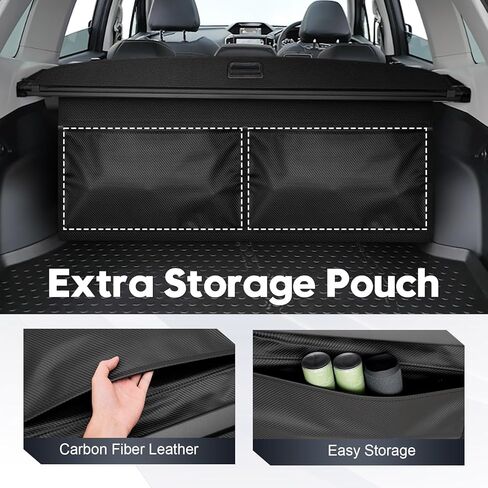Extra Leather Pouch Cargo Cover for Lexus GX550 GX 550 2024 2025 Toyota Land Cruiser Trunk Cover Retractable Rear Security Shade Shield Cover No Gap in Kuwait