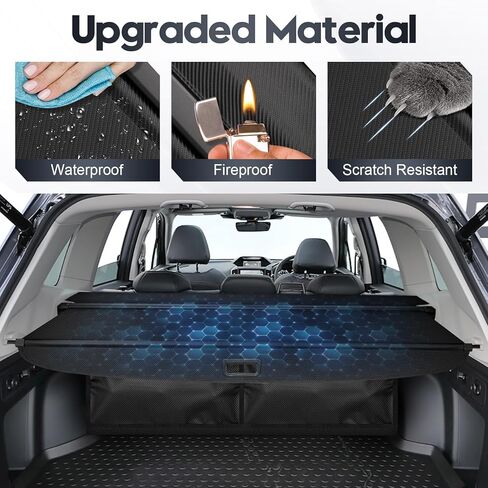 Extra Leather Pouch Cargo Cover for Lexus GX550 GX 550 2024 2025 Toyota Land Cruiser Trunk Cover Retractable Rear Security Shade Shield Cover No Gap in Kuwait