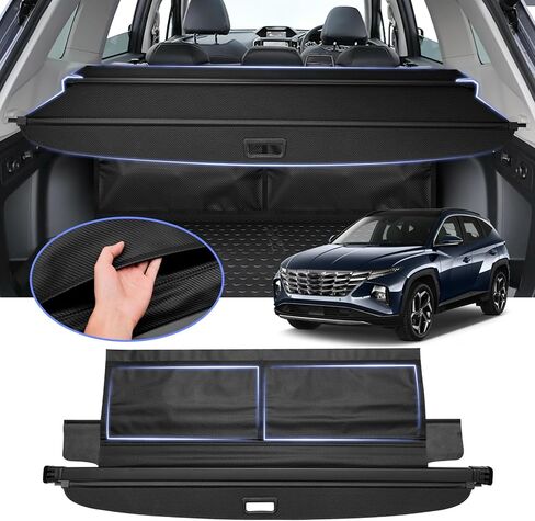 Extra Leather Pouch Cargo Cover for Lexus GX550 GX 550 2024 2025 Toyota Land Cruiser Trunk Cover Retractable Rear Security Shade Shield Cover No Gap in Kuwait