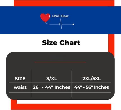 LVAD Workout Belt for Men & Women - Heartmate 3 Gear, Adjustable & Comfortable Exercise Belt, Black┃LV126 in Kuwait