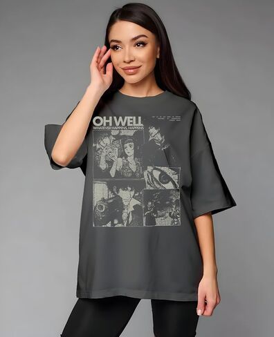 Cowboy Anime Bebop Graphic Tee, Unisex Vintage Y2K Oversized Graphic T-Shirt, Streetwear Grunge Style, Retro Aesthetic Design in Saudi Arabia