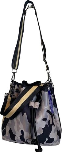Dallas Hill Designs Crossbody Bucket Purse for Women | Neoprene Handbag | Drawstring Hobo Shoulder Bag | Plus Extra Pouch in Saudi Arabia