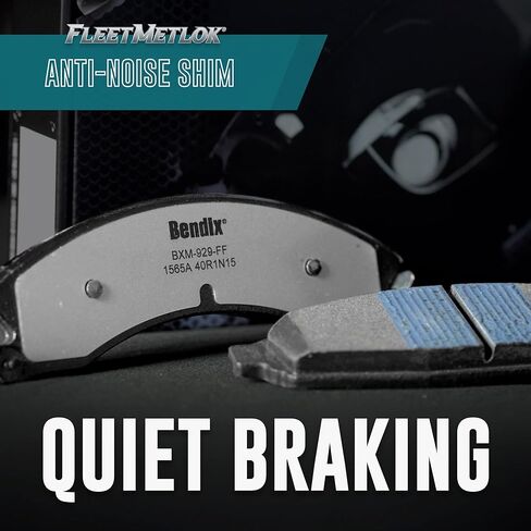 Bendix Fleet Metlok MKD1317FM Semi-Metallic Rear Brake Pads for Select Models Dodge Sprinter 2500, Freightliner 3500, Mercedes-Benz Sprinter, V250, Volkswagen Crafter Van in Kuwait