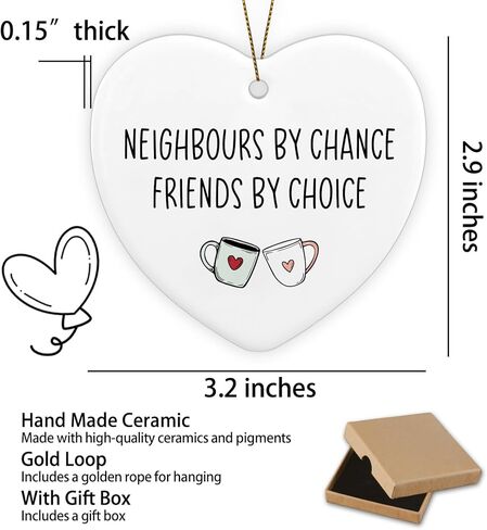 التقدير وداع شكرا لك هدية جار هدية السيراميك زخرفة عيد الميلاد تذكار علامة signhousewarming in Kuwait