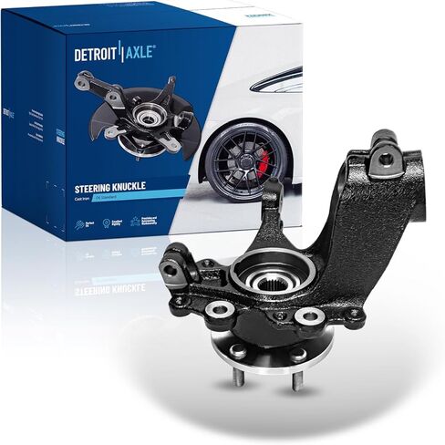 Detroit Axle - 2.0 لتر مقبل توجيه يسار من 12-18 Ford Focus ، مفصل توجيه الجانب السائق مع مجموعة محمل العجلات 2012 2013 2014 2015 2017 2018 [Aspirated] in Saudi Arabia