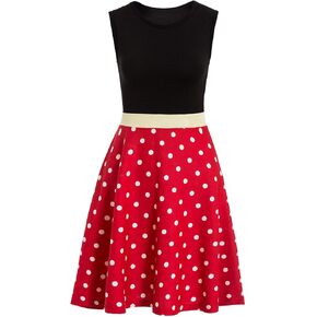 Minnie Women's and Red Polka Dot Dress Halloween Adults Womens Red White Polka Dot Dress in Saudi Arabia