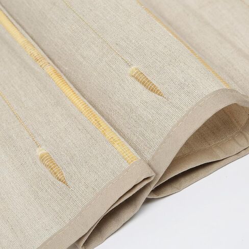 LANTIME Light Filter Cordless Custom Roman Shades for Windows, Window Treatments, Pure Linen Natural Hemp Roman Blind, Roman Window Shades, Sand Beige in Kuwait