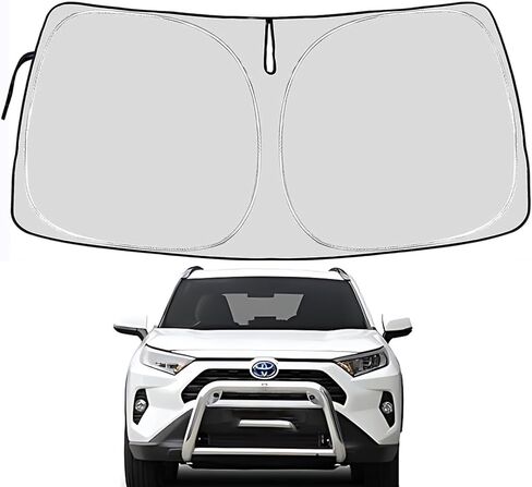 مظلة أمامية للزجاج الأمامي لنافذة السيارة، مظلة مخصصة مناسبة لسيارة Toyota RAV4 SUV Crossover LE XLE Premium XLE Adventure Hybrid Prime 2024-2017 حاجب للشمس in Kuwait