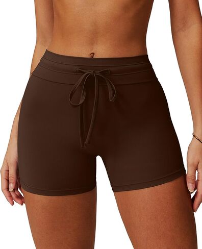 Ovesport Women's High Higher مع شورتات اليوغا الرباطية السيطرة على التمرين الشورت راكب الدراجة النارية للنساء in Kuwait