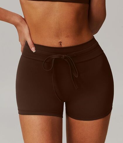 Ovesport Women's High Higher مع شورتات اليوغا الرباطية السيطرة على التمرين الشورت راكب الدراجة النارية للنساء in Kuwait