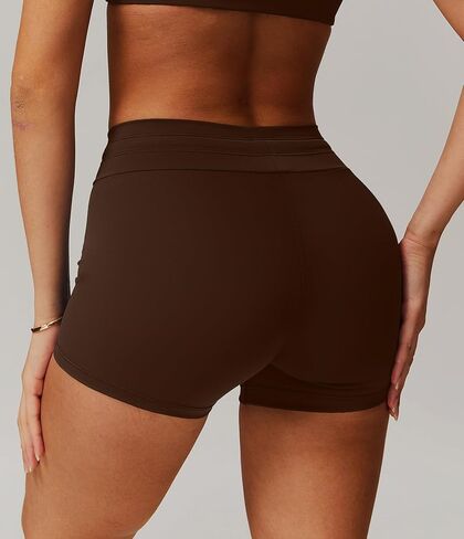 Ovesport Women's High Higher مع شورتات اليوغا الرباطية السيطرة على التمرين الشورت راكب الدراجة النارية للنساء in Kuwait