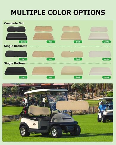 مجموعة Scitoo الأمامية المقعد السفلية ل Ezgo RXV 2008-Up Golf Cart ، وسائد استبدال نمط المصنع ، الأسود in Saudi Arabia