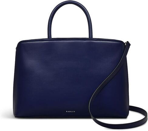 RADLEY London Bow Street Women's Medium Leather Ziptop Satchel Bag, Evenfall in Saudi Arabia